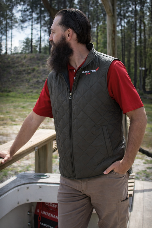 Vintage Embroidered Diamond Quilted Sanctum Vest