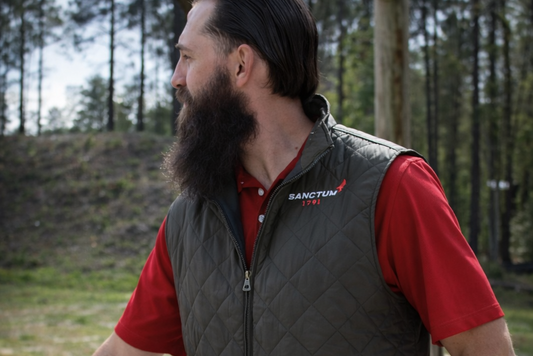 Vintage Embroidered Diamond Quilted Sanctum Vest